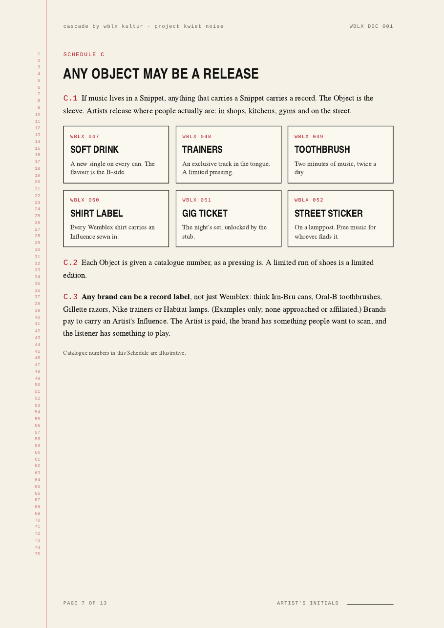 Recording & Influence Agreement — page 7 of 13