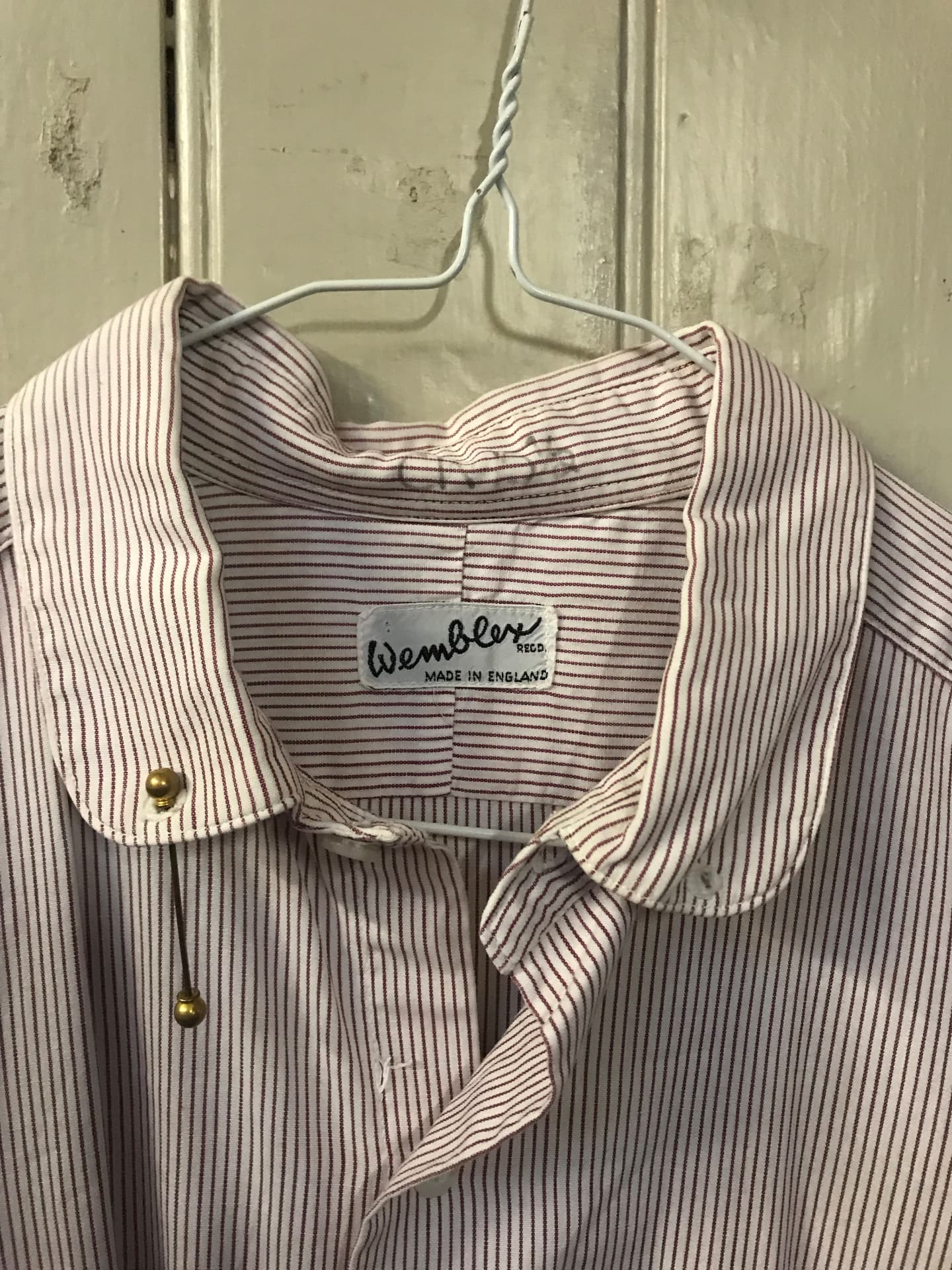 Wemblex shirt label, Made in England